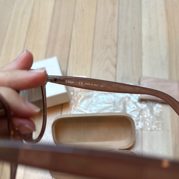 Chloe Elize Nude Sunglasses with Case - Picture 9 of 12